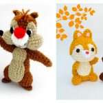 Amigurumi Chip and Dale Chipmunk Free Crochet Pattern and Paid