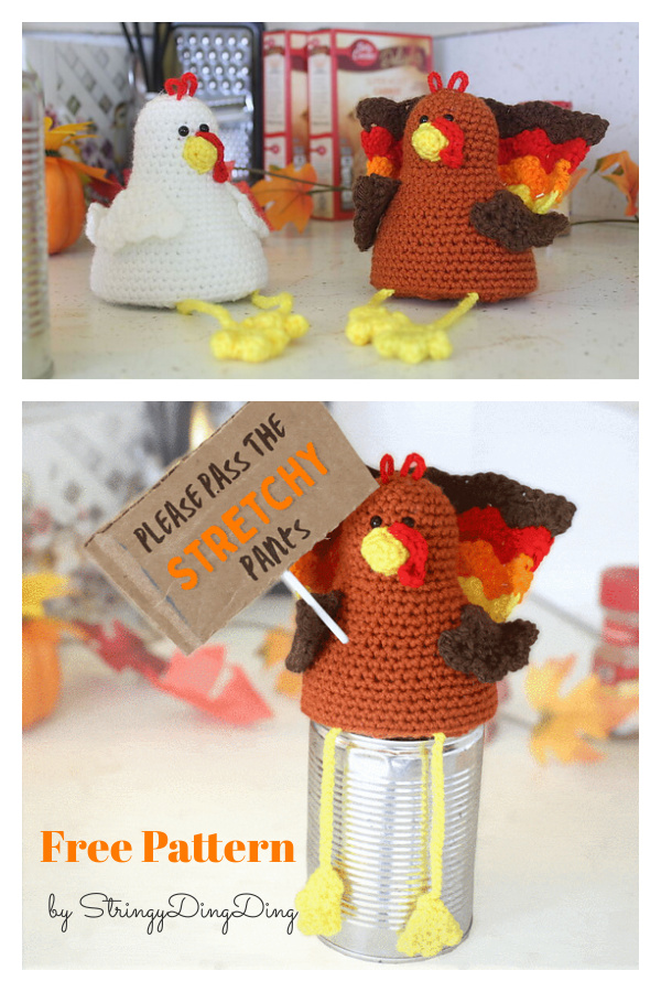Amigurumi Thanksgiving Turkey and Chicken Free Crochet Pattern