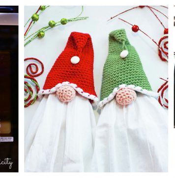 Christmas Kitchen Towel and Towel Topper Free Crochet Pattern