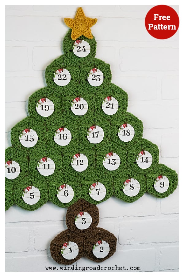 Christmas Tree Advent Calendar Free Crochet Pattern 