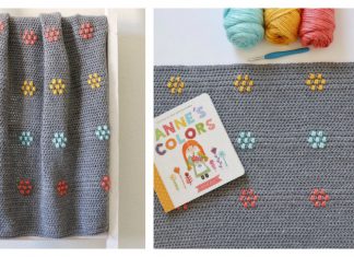 Flower Puffs Blanket Free Crochet Pattern