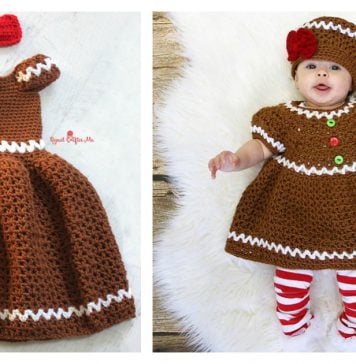 Gingerbread Dress Free Crochet Pattern and Paid