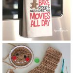 Gingerbread Towel Topper Free Crochet Pattern