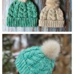 Glacier Cabled Beanie Free Crochet Pattern and Video Tutorial