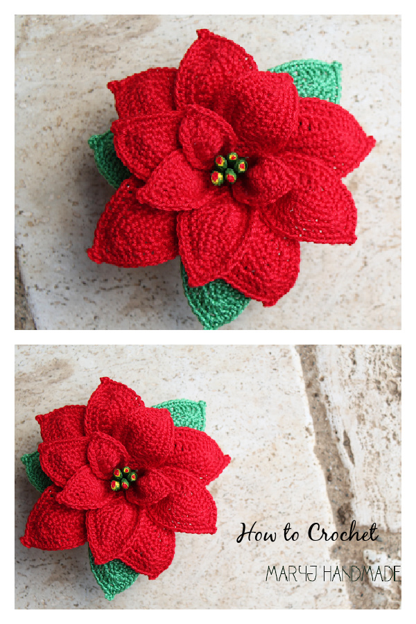 How to Crochet Poinsettia Video Tutorial