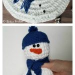 Melted Snowman Lovey Free Crochet Pattern