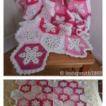 Pink Snowflake Afghan Blanket Free Crochet Pattern