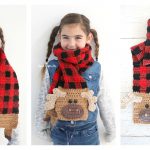 Plaid Moose Scarf Free Crochet Pattern