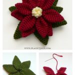 Poinsettia Flower Free Crochet Pattern