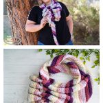 Ruffled Keyhole Boomerang Scarf Free Crochet Pattern