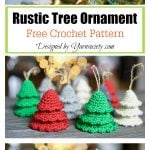 Rustic Tree Ornament Free Crochet Pattern