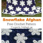 Snowflake Afghan Blanket Free Crochet Pattern