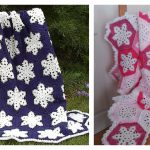 Snowflake Afghan Blanket Free Crochet Pattern