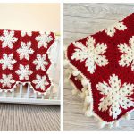 Snowflake Afghan Blanket Free Crochet Pattern