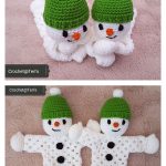 Snowman Granny Hexagon Lovey Crochet Pattern
