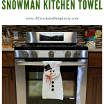 Snowman Kitchen Towel Free Crochet Pattern