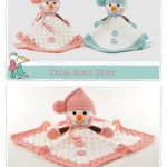 Snowman Lovey Security Blanket Crochet Pattern