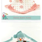 Snowman Lovey Security Blanket Crochet Pattern