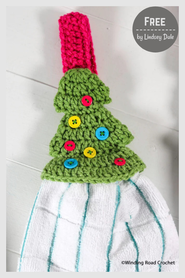 Christmas Gingerbread Man Kitchen Towel Free Crochet Pattern