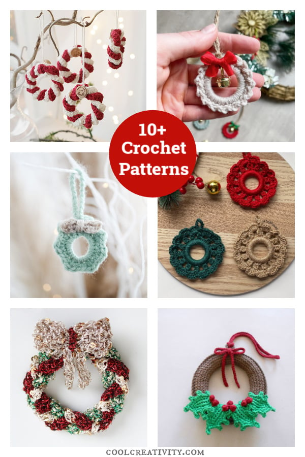 10+ Mini Christmas Wreath Crochet Patterns 