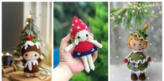 Adorable Christmas Doll Free Crochet Pattern and Paid