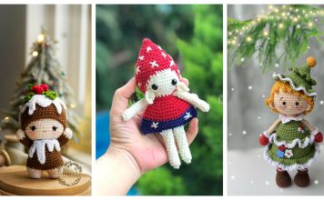 Adorable Christmas Doll Free Crochet Pattern and Paid