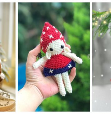 Adorable Christmas Doll Free Crochet Pattern and Paid
