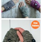 Ammonite Wrist Warmers or Fingerless Mitts Free Crochet Pattern