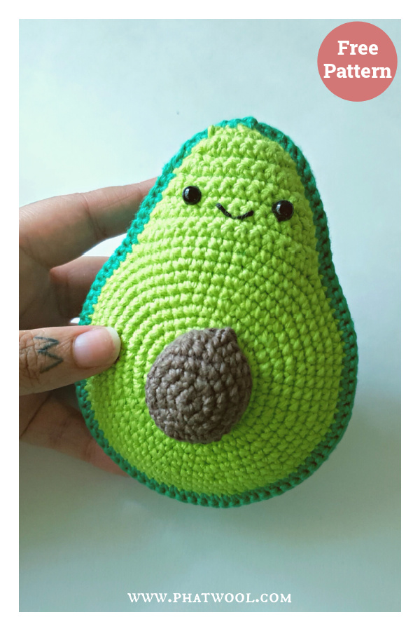 Avocado Amigurumi Free Crochet Pattern