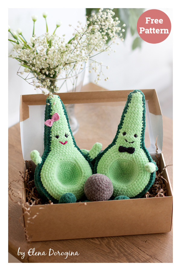 Avocado toy Free Crochet Pattern