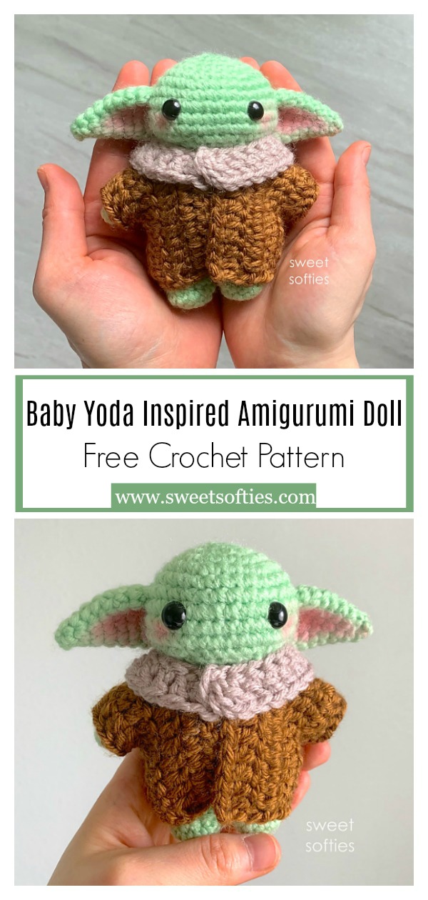 Baby Yoda Inspired Amigurumi Doll Free Crochet Pattern