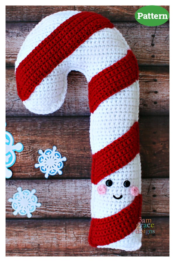 Candy Cane Kawaii Cuddler Crochet Pattern