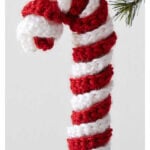 Candy Cane Ornament Free Crochet Pattern