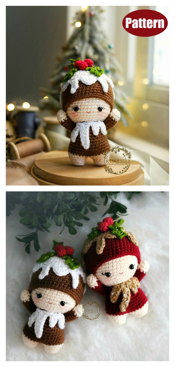 Christmas Amigurumi Doll Crochet Pattern