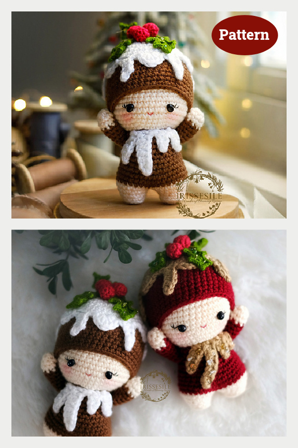 Christmas Amigurumi Doll Crochet Pattern 