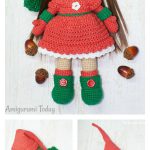 Christmas Amigurumi Doll Free Crochet Pattern