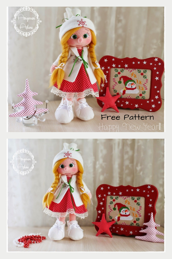 Christmas Doll Free Crochet Pattern 