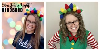 Christmas Light Headband Free Crochet Pattern