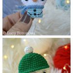 Christmas Snowman Brooch Free Crochet Pattern