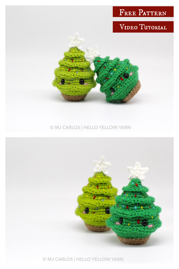 Christmas Tree Ornament Amigurumi Free Crochet Pattern