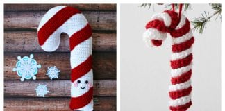 Christmas Candy Cane Free Crochet Pattern