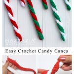 Easy Candy Canes Free Crochet Pattern and Video Tutorial