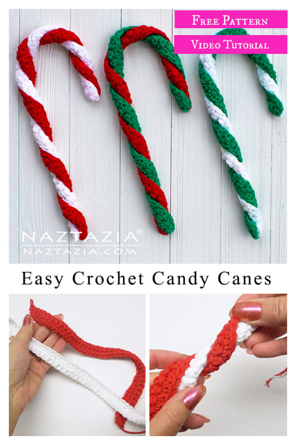 Easy Candy Canes Free Crochet Pattern and Video Tutorial - Cool ...