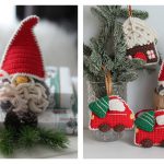 Gnome Christmas Tree Ornament Free Crochet Pattern