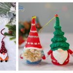 Gnome Christmas Tree Ornament Free Crochet Pattern