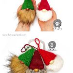 Gnome Christmas Tree Ornaments Free Crochet Pattern