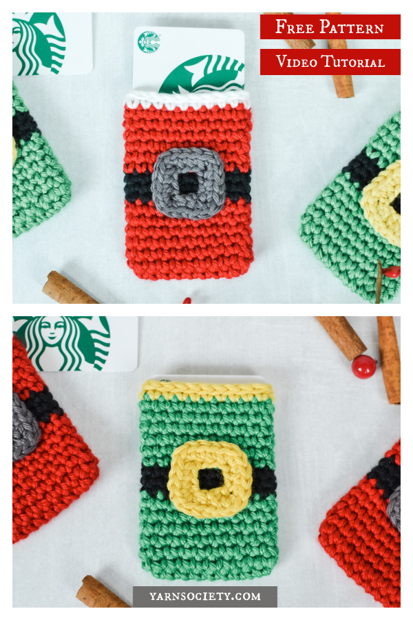 Holiday Gift Card Holder Free Crochet Pattern and Video Tutorial