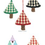 Houndstooth Christmas Tree Free Crochet Pattern