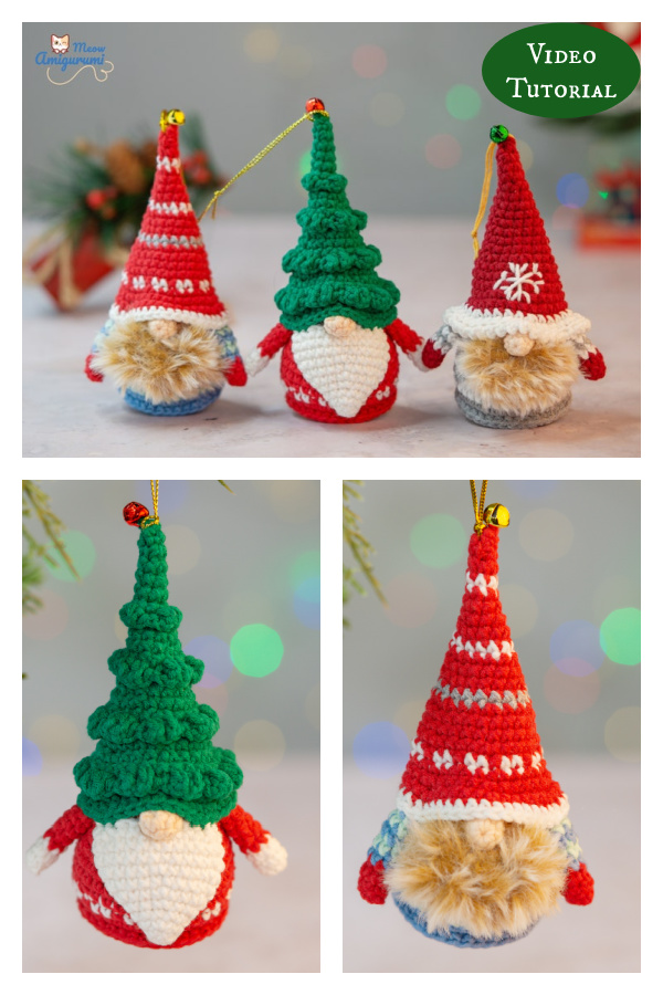 How to Crochet Mini Christmas Gnome Set