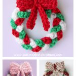 How to Crochet Mini Christmas Wreath Video Tutorial